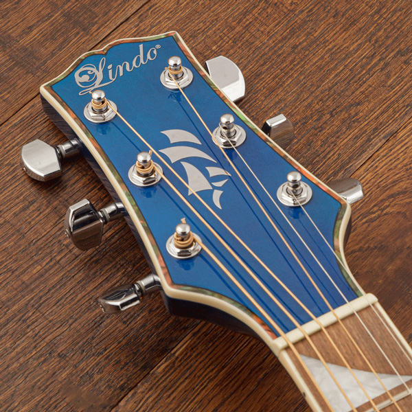 Lindo-ORG-SL-Slim-Blue-Electro-Acoustic-Guitar-Headstock