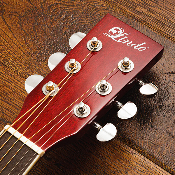 Lindo-Ruby-Red-Standard-Acoustic-Guitar-Headstock