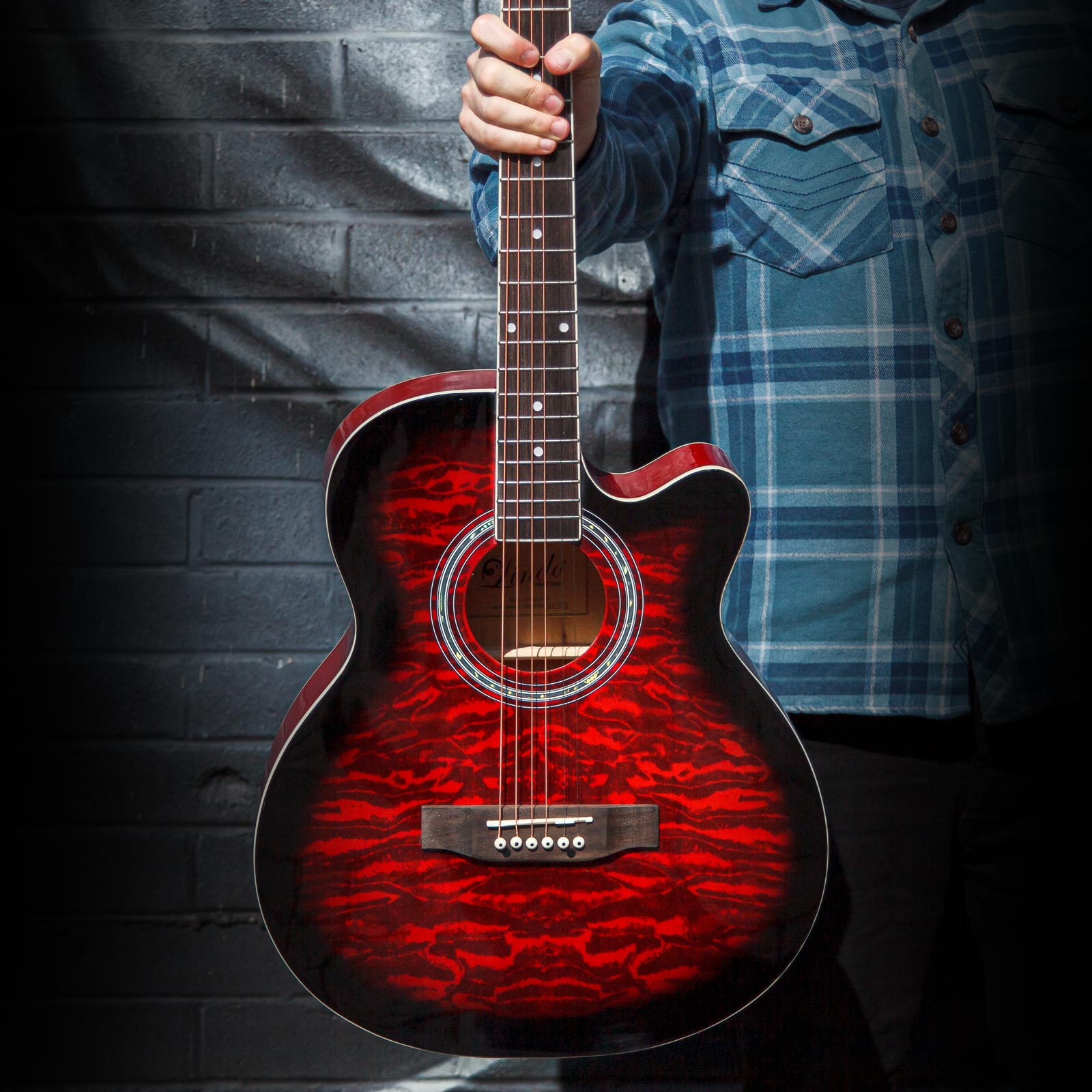 Lindo-Standard-Ruby-Red-Acoustic-Guitar-Body
