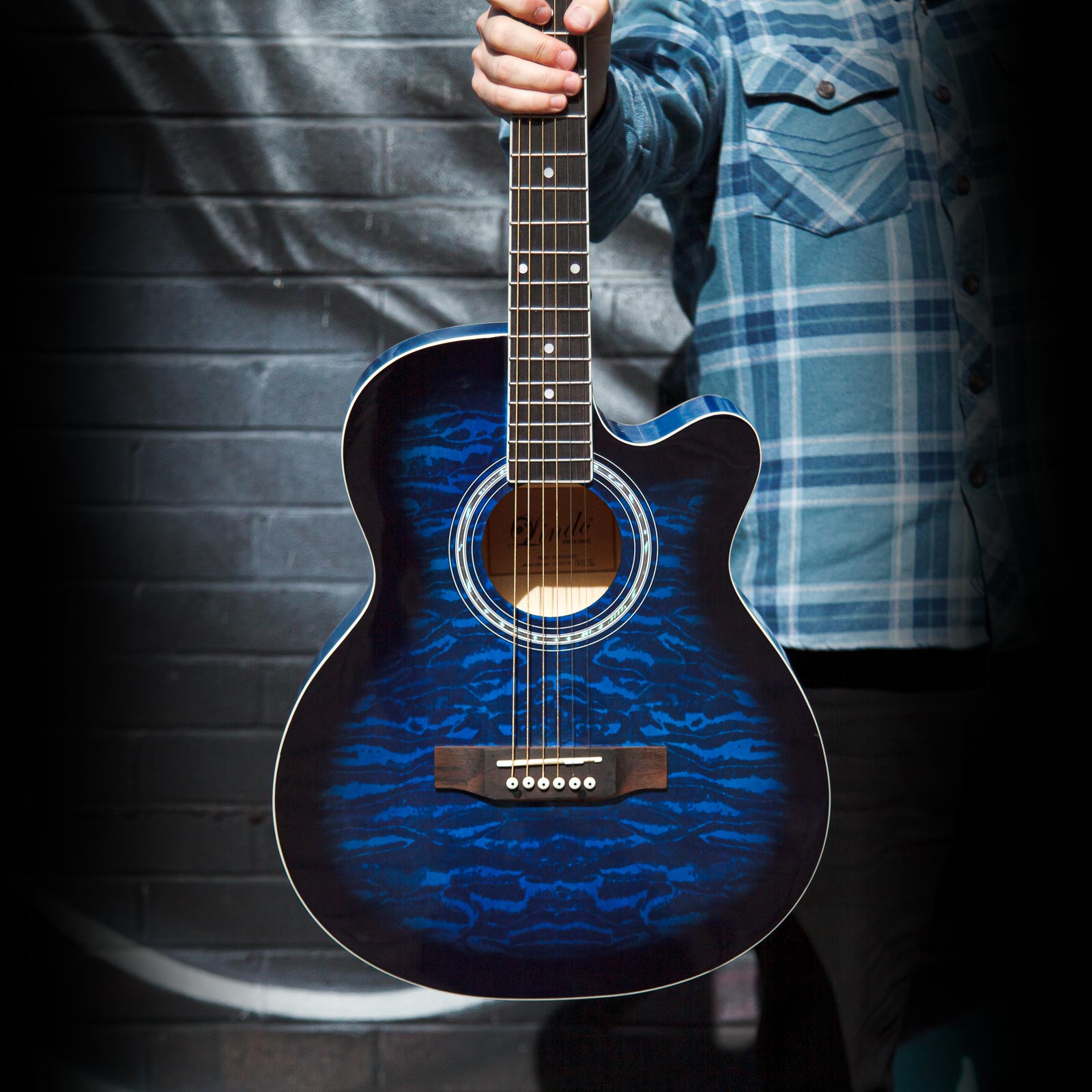 Lindo-Standard-Sapphire-Blue-Acoustic-Guitar-Body
