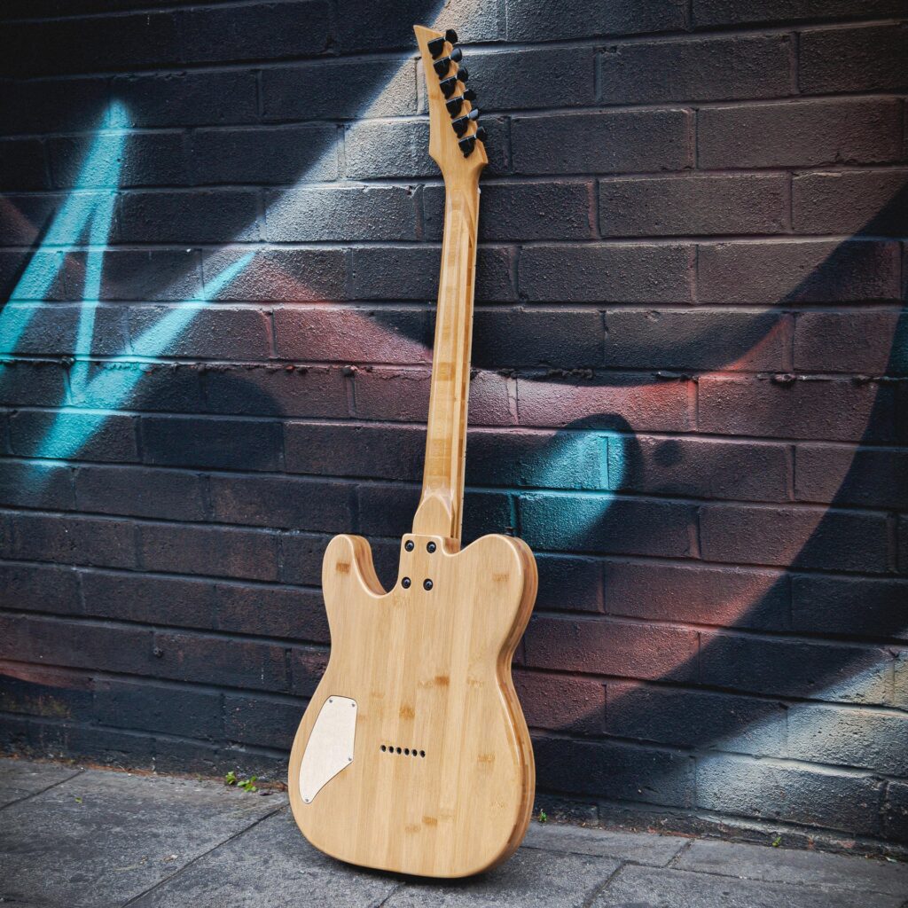Lindo Bamboo Defender Chambered Electric Guitar and Hard Case Eco
