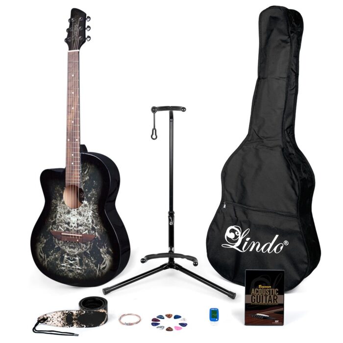 lindo-left-handed-black-alien-acoustic-guitar-pack