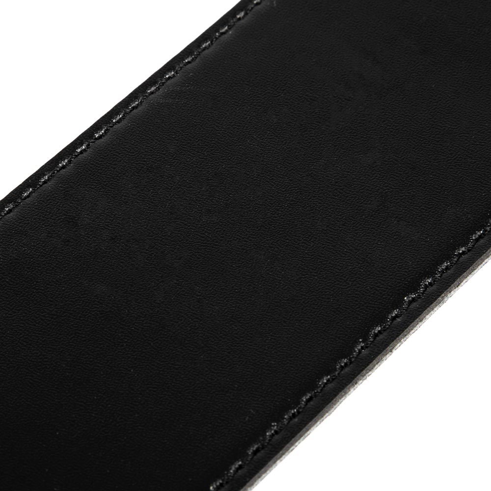 Lindo Black Guitar Strap | For Acoustic and Electric Guitars | Faux Leather