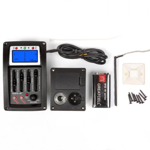 Lindo TOPS-4T 4-Band Equalizer Electro-Acoustic Guitar Preamp with Pick-up and Tuner