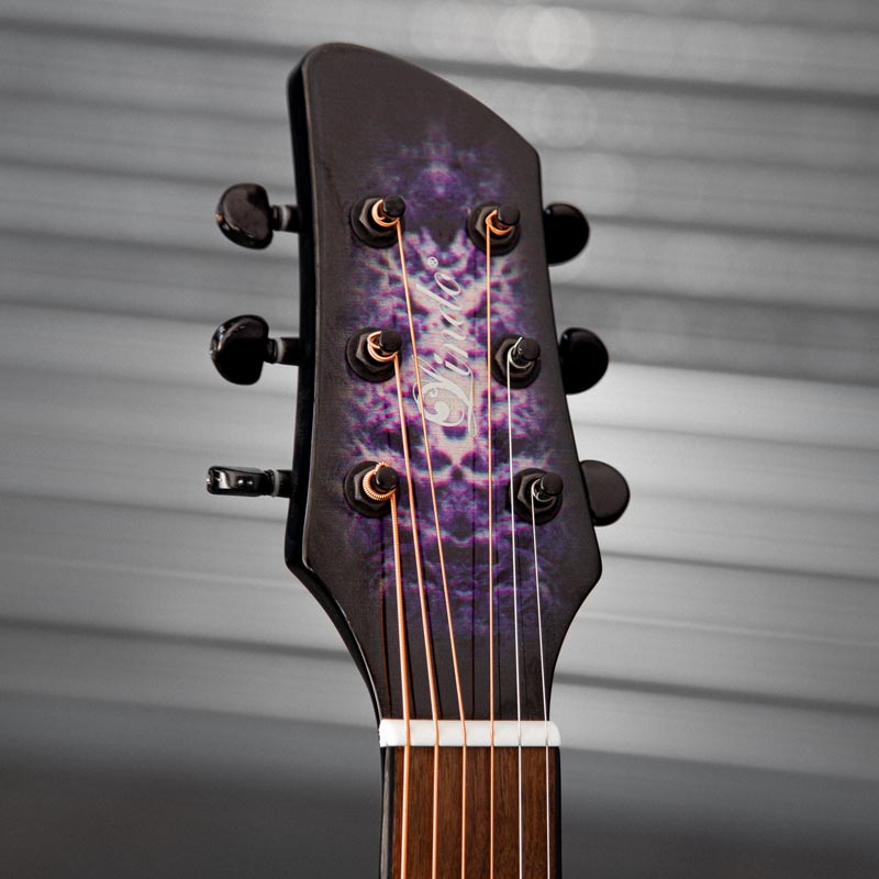 lindo-purple-alien-acoustic-guitar-headstock-front