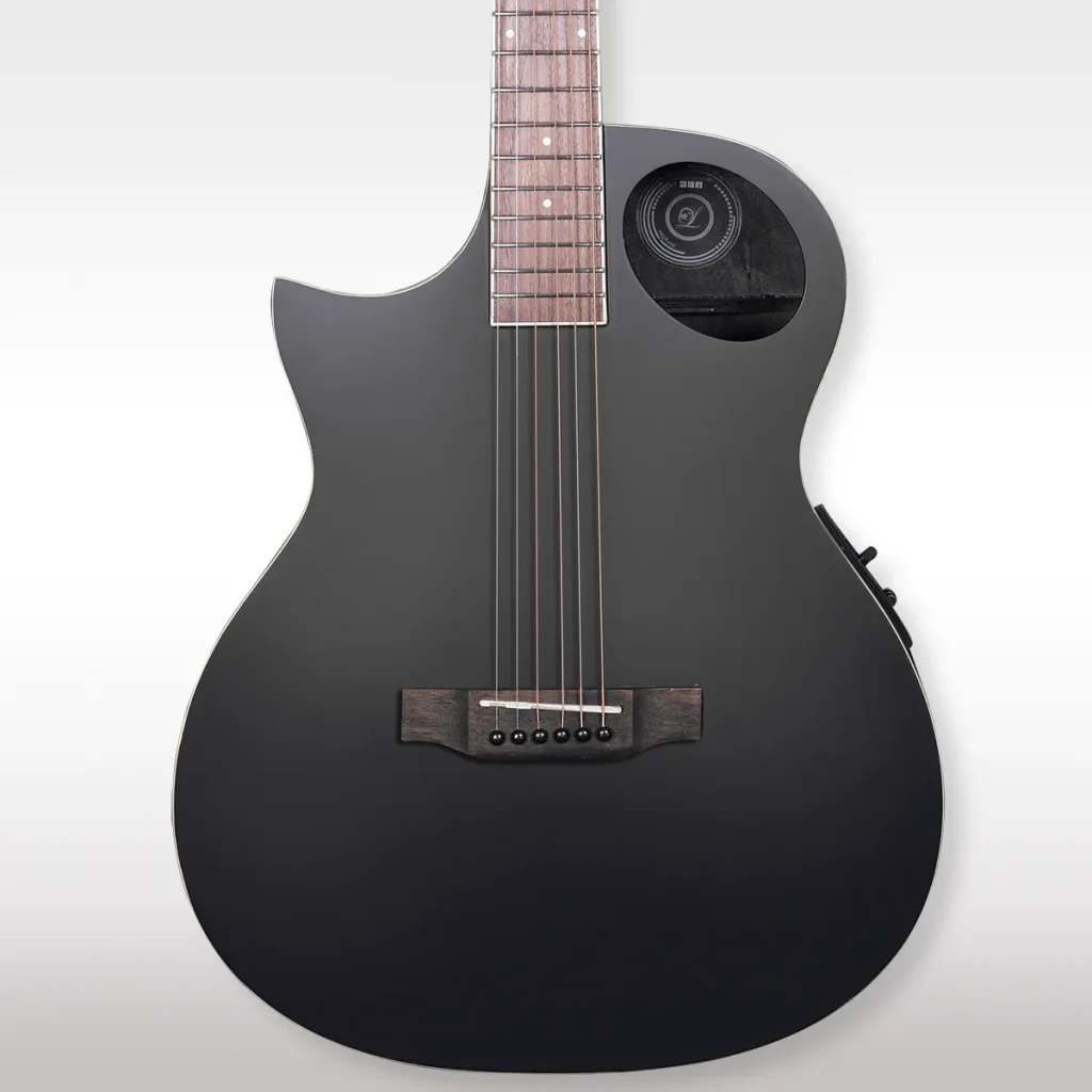 Lindo B-STOCK Left Handed Neptune V1 Matte Black Electro Acoustic Guitar and Padded Gigbag (Cosmetic Imperfections)
