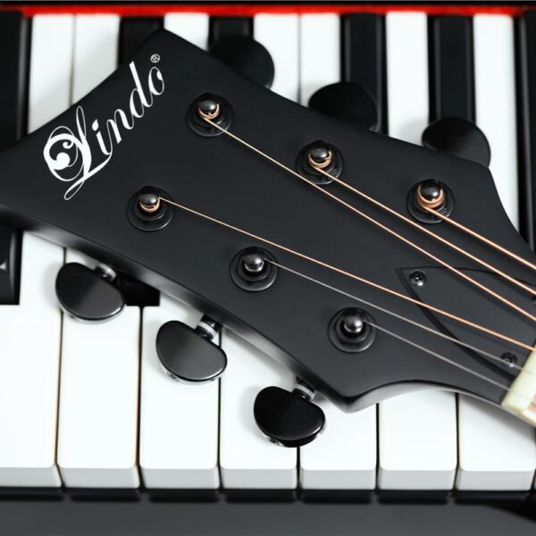 lindo-neptune-left-handed-matt-black-electro-acoustic-guitar-headstock-front