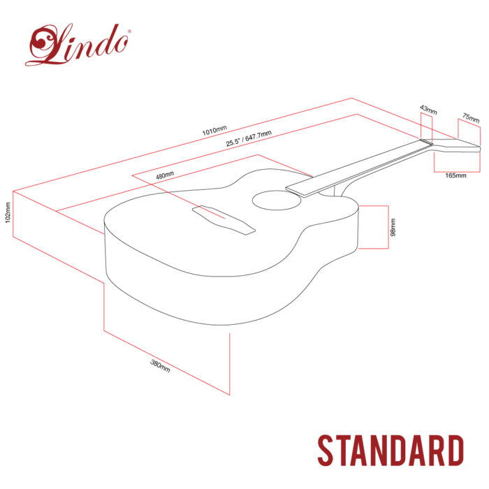 Lindo Standard Sapphire Blue Acoustic Guitar and Accessory Pack