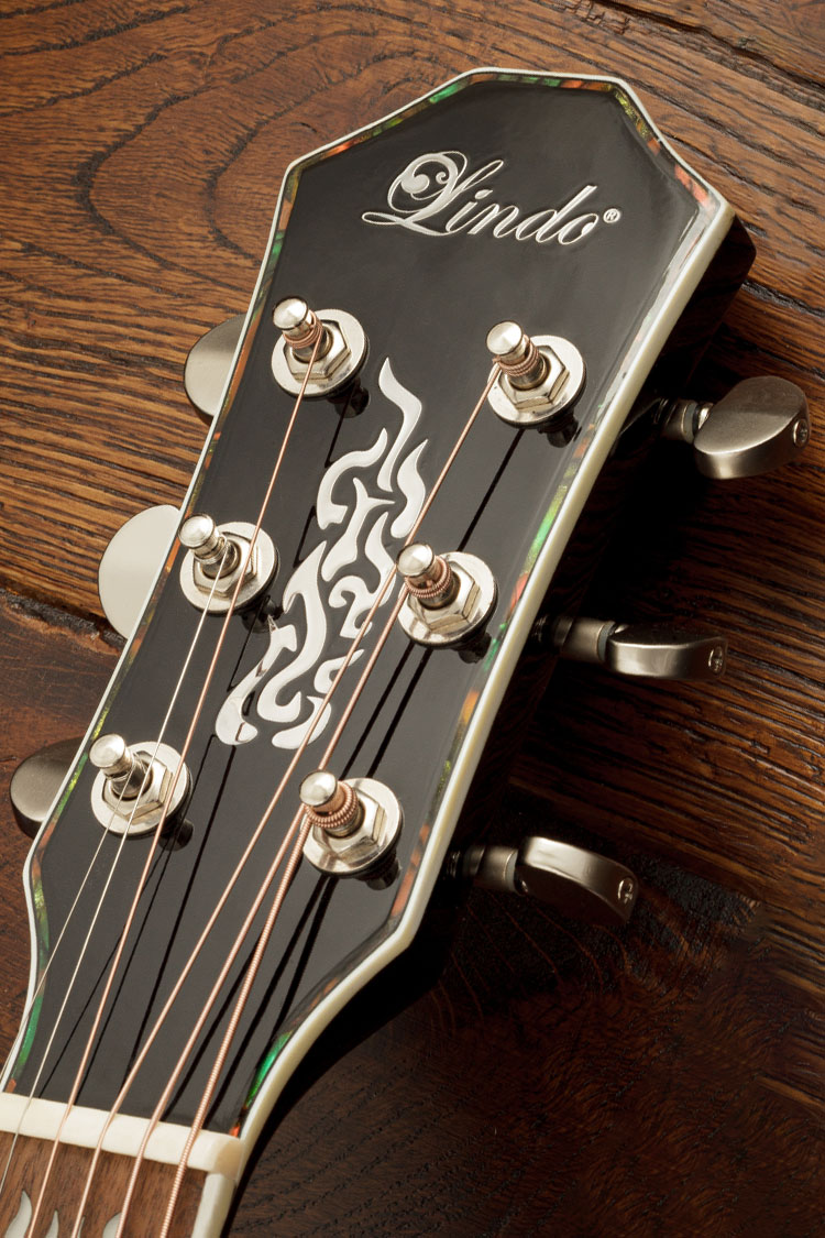 Lindo-Left-Handed-Black-Fire-Electro-Acoustic-Guitar-Headstock