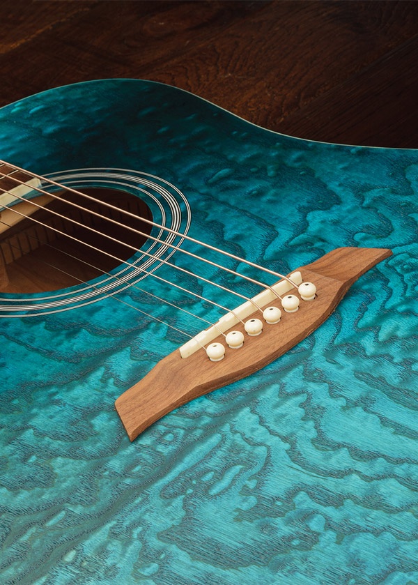 Lindo-Left-Handed-Willow-Electro-Acoustic-Guitar-Bridge
