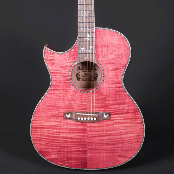 Lindo-Left-Handed-Dandelion-Pink-Electro-Acoustic-Guitar