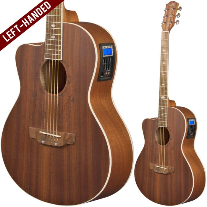 Lindo Left Handed Feeling Electro Acoustic Guitar with TOPS-4T Preamp / Tuner