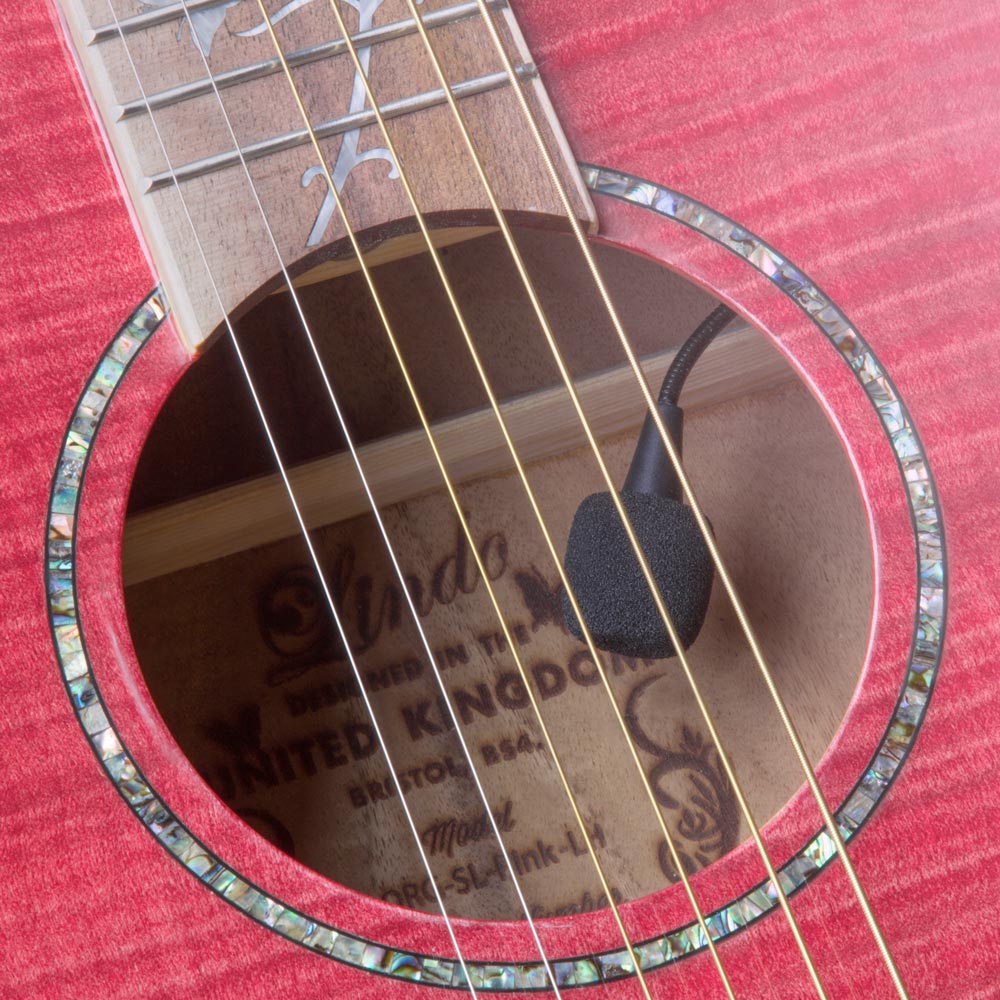 W40 Lindo Dandelion Pink Electro Acoustic Guitar — Our First Left-Handed Draw – gallery image 9