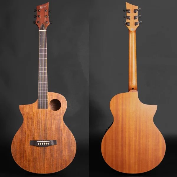 Lindo Left Handed Neptune SE V2 Electro Acoustic Guitar with F-4T Preamp and Padded Gigbag - Image 2