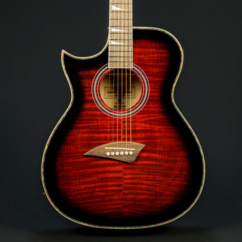 Lindo-Left-Handed-Org-Regular-Red-Electro-Acoustic-Guitar