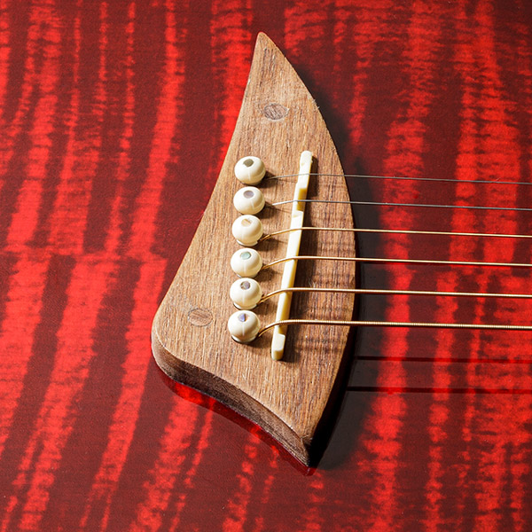 Lindo-Left-Handed-Org-Regular-Red-Electro-Acoustic-Guitar-Bridge
