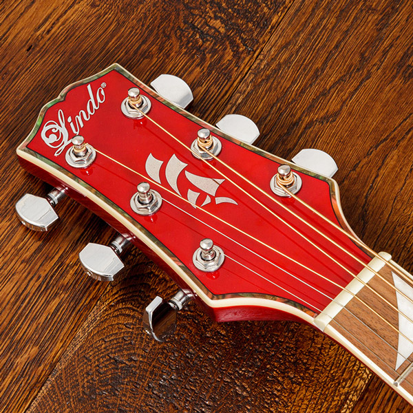 Lindo-Left-Handed-Org-Regular-Red-Electro-Acoustic-Guitar-Headstock