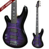 Lindo Left Handed PDB 5-String Purple Dove Electric Bass Guitar And Hard Case