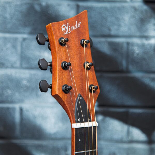 Lindo Left Handed Neptune SE V2 Electro Acoustic Guitar with F-4T Preamp and Padded Gigbag - Image 5