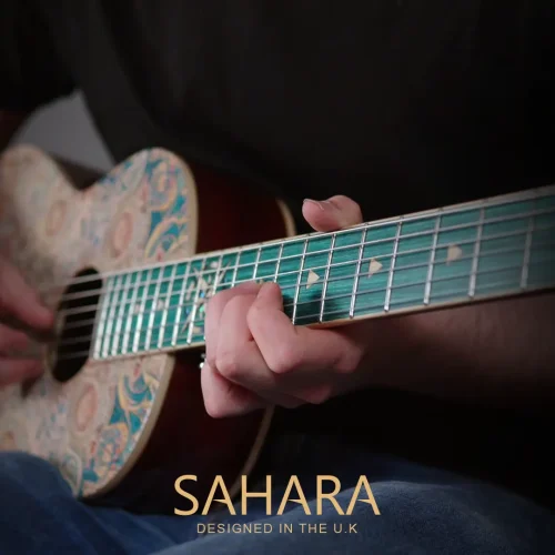 W31 Lindo Sahara Steel Strings Electro Acoustic Travel Guitar (Short Scale) – gallery image 1