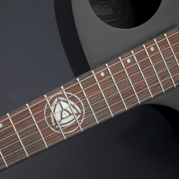 Lindo-Left-Handed-All-Black-Neptune-Electro-Acoustic-Guitar-Fretboard