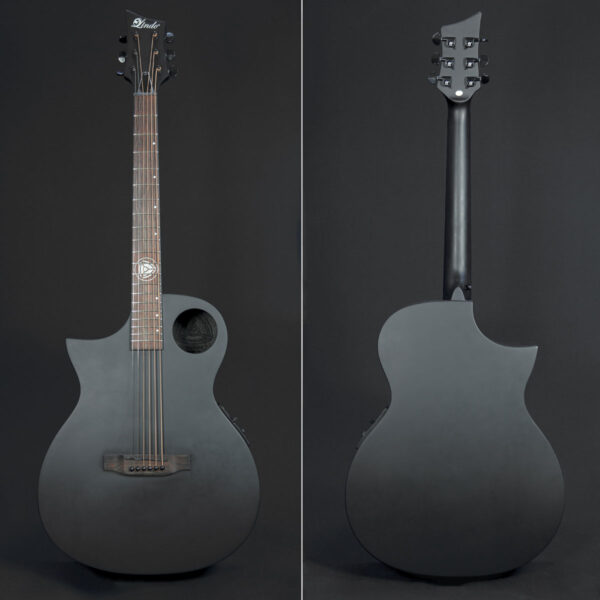 Lindo Left Handed All Black Neptune V2 Electro Acoustic Guitar and Padded Gigbag - Matte - Image 2