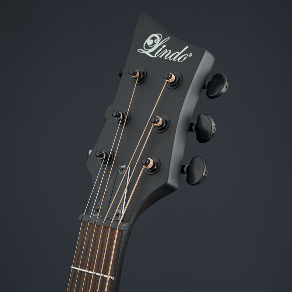 Lindo-Left-Handed-All-Black-Neptune-Electro-Acoustic-Guitar-Headstock
