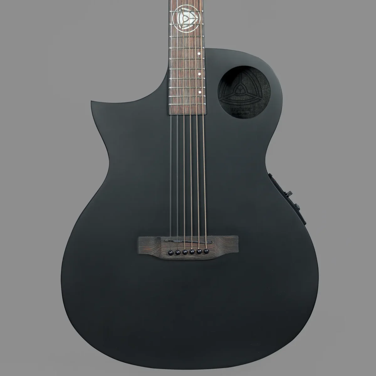 Lindo Left Handed All Black Neptune V2 Electro Acoustic Guitar