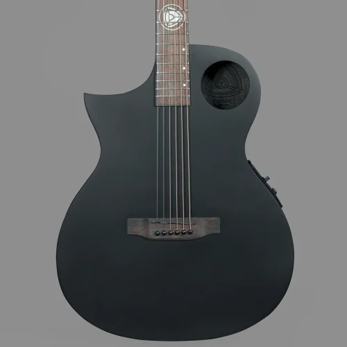 Lindo Left Handed All Black Neptune V2 Electro Acoustic Guitar