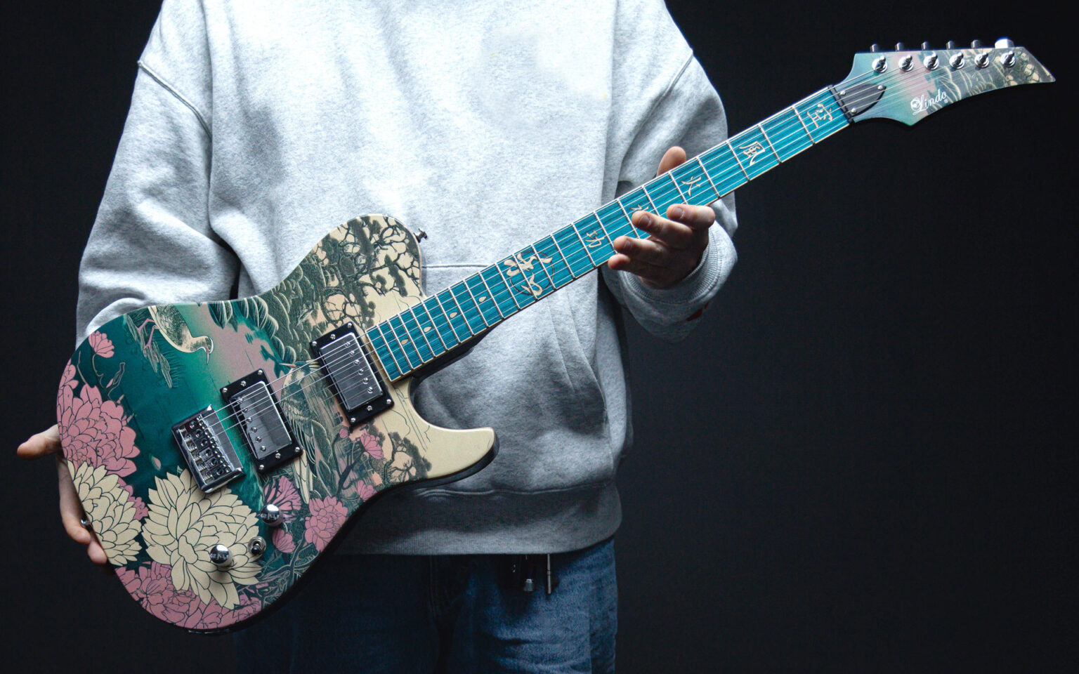 lindo-koya-electric-guitar-japanese-wilderness-graphic-art-finish