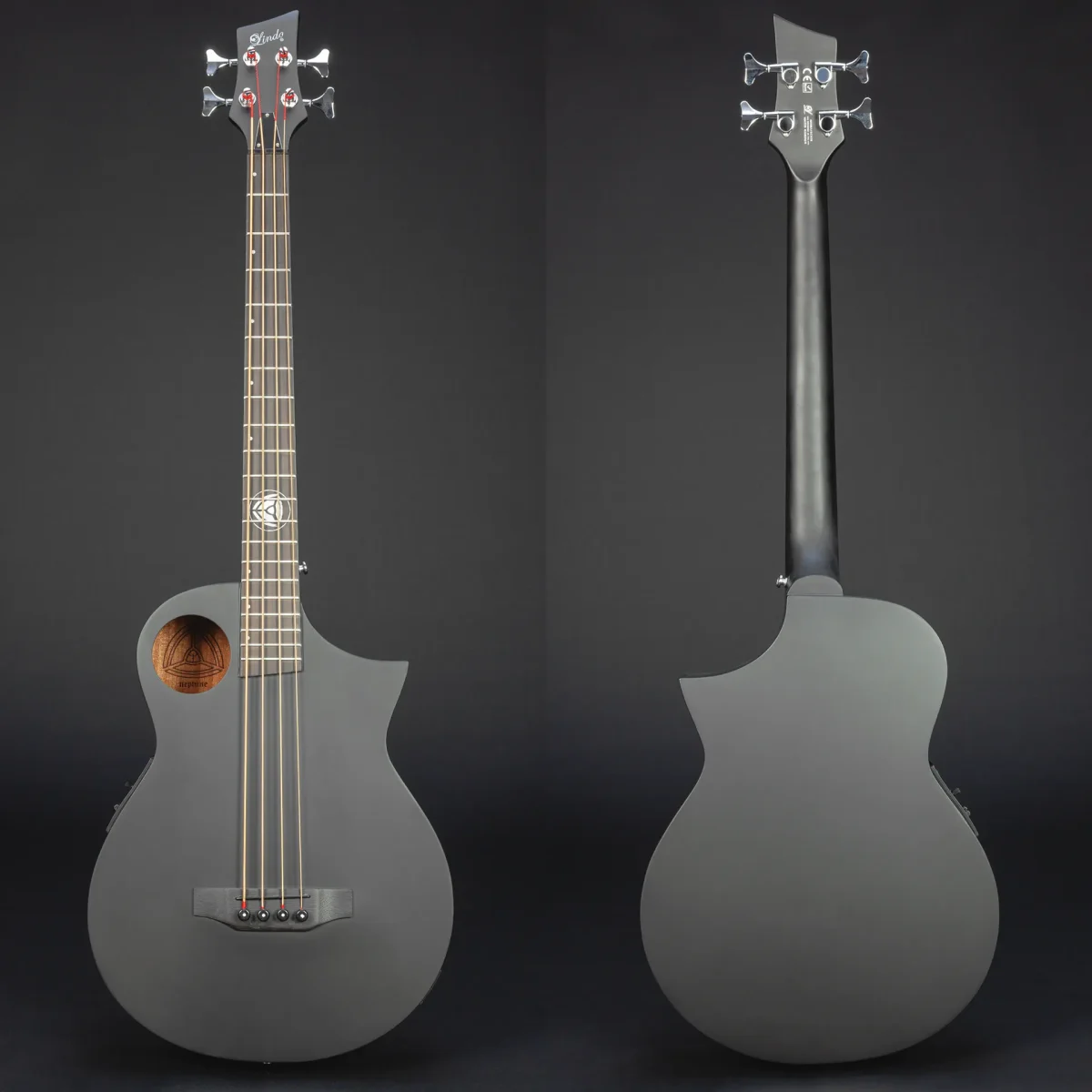 Lindo Neptune V2 Electro Acoustic Bass Front and Back