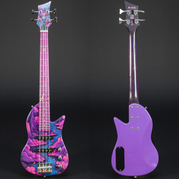 Lindo-Kawa-Electric-Bass-Travel-Guitar-Front-Back