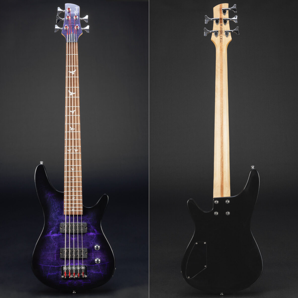 Lindo-PDB5-V2-5-String-Electric-Bass-Guitar-Front-Back