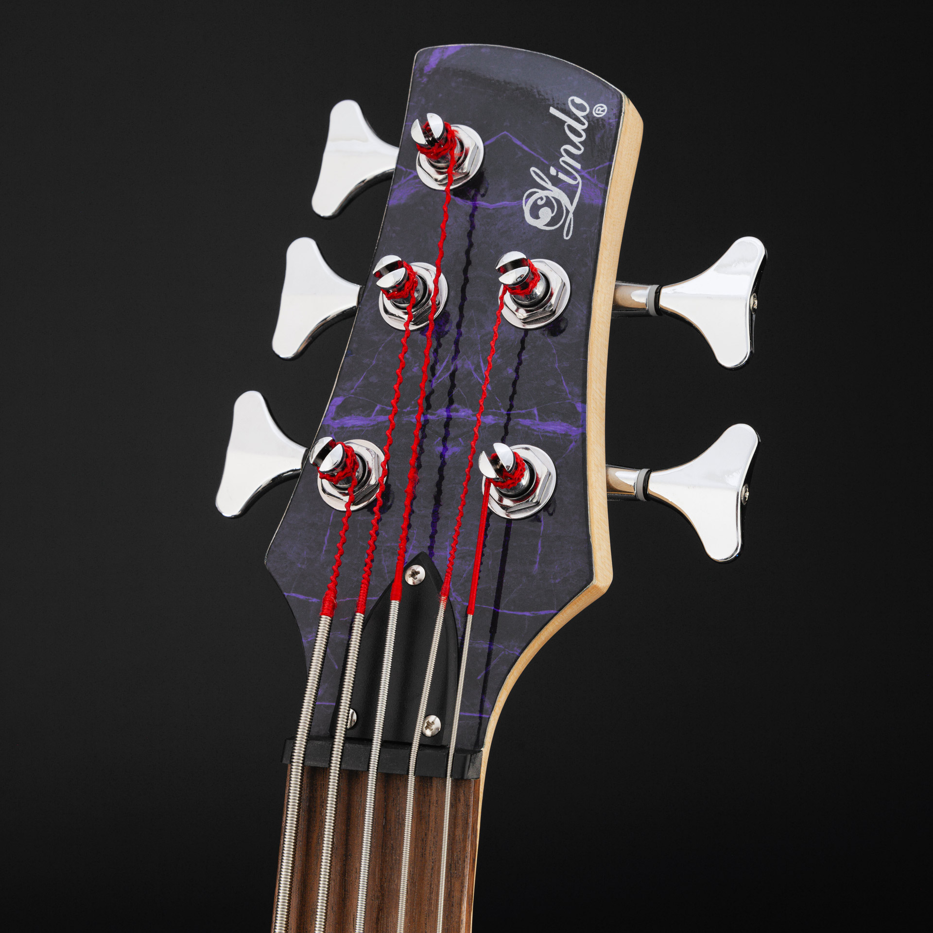 Lindo-PDB5-V2-5-String-Electric-Bass-Guitar-Headstock