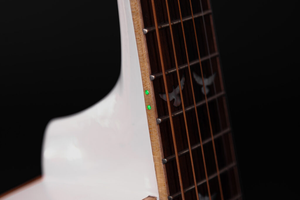 Illuminated Luminlay side dots beside the fretboard
