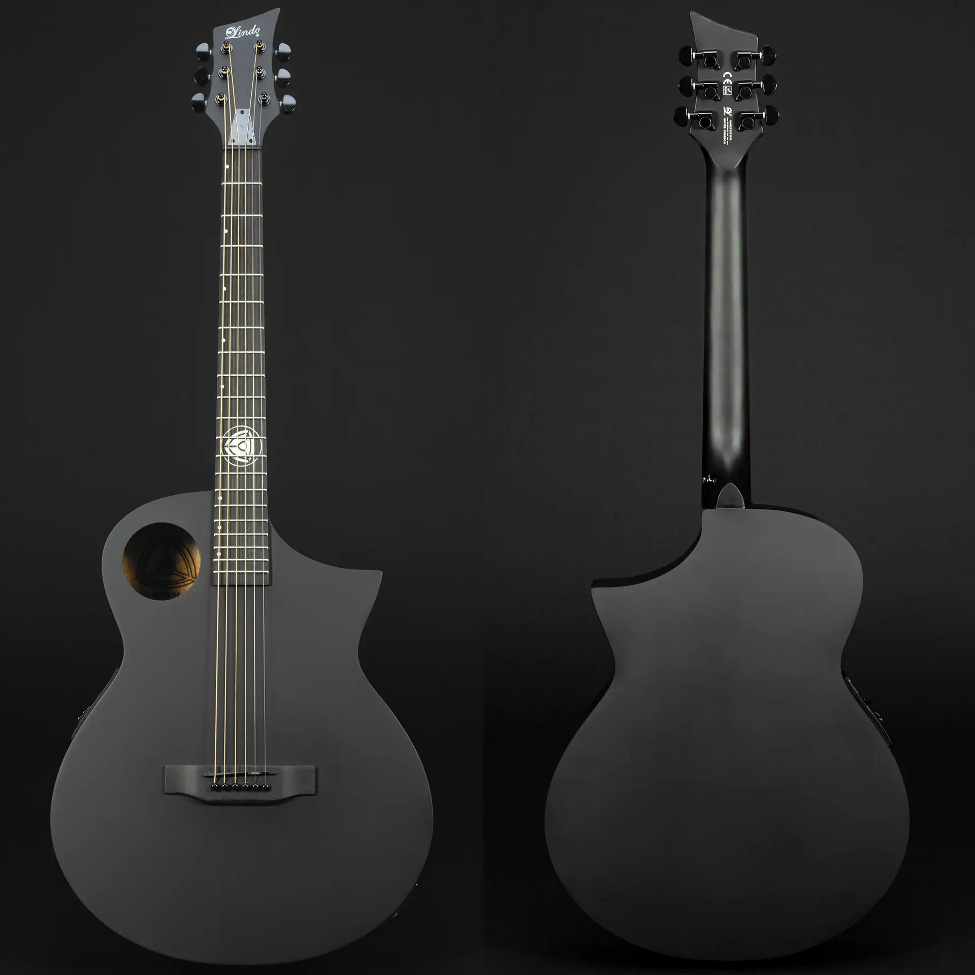 Lindo Neptune V3 Electro Acoustic Guitar Front and Back