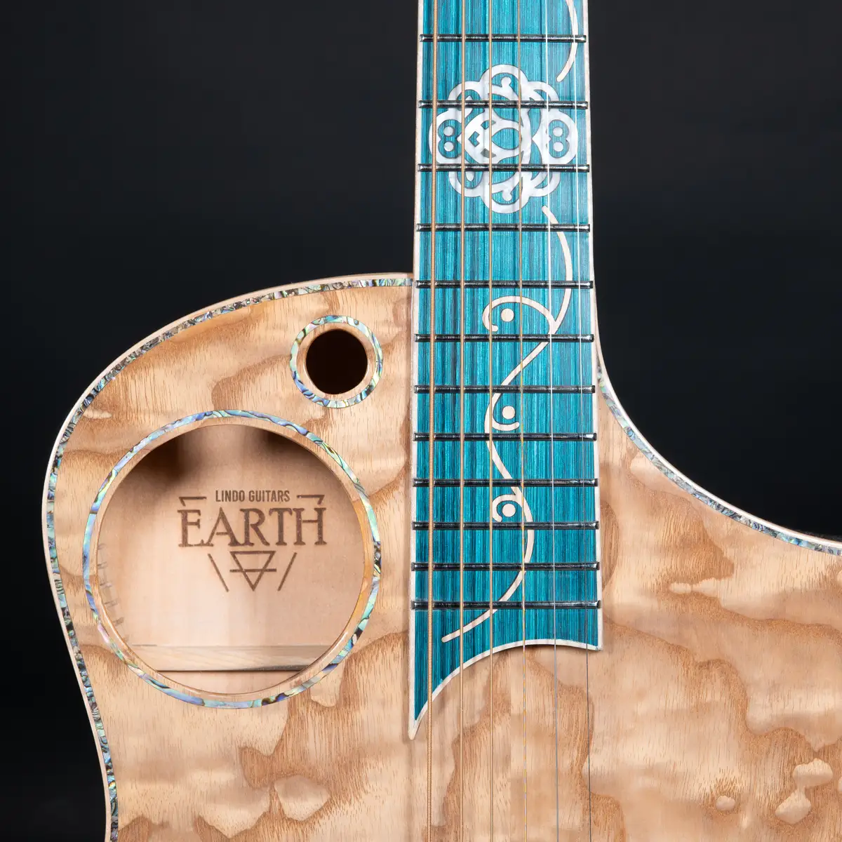 Lindo Earth Electro Acoustic Guitar Soundhole Label