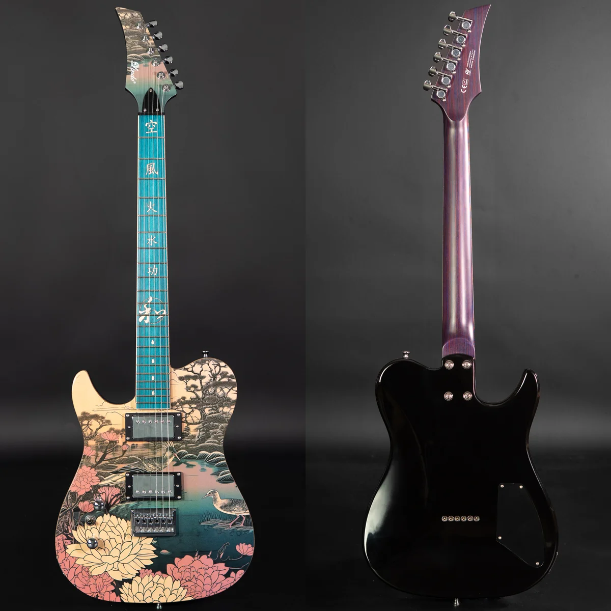 Lindo-Left-Handed-Koya-Electric-Guitar-Front-Back