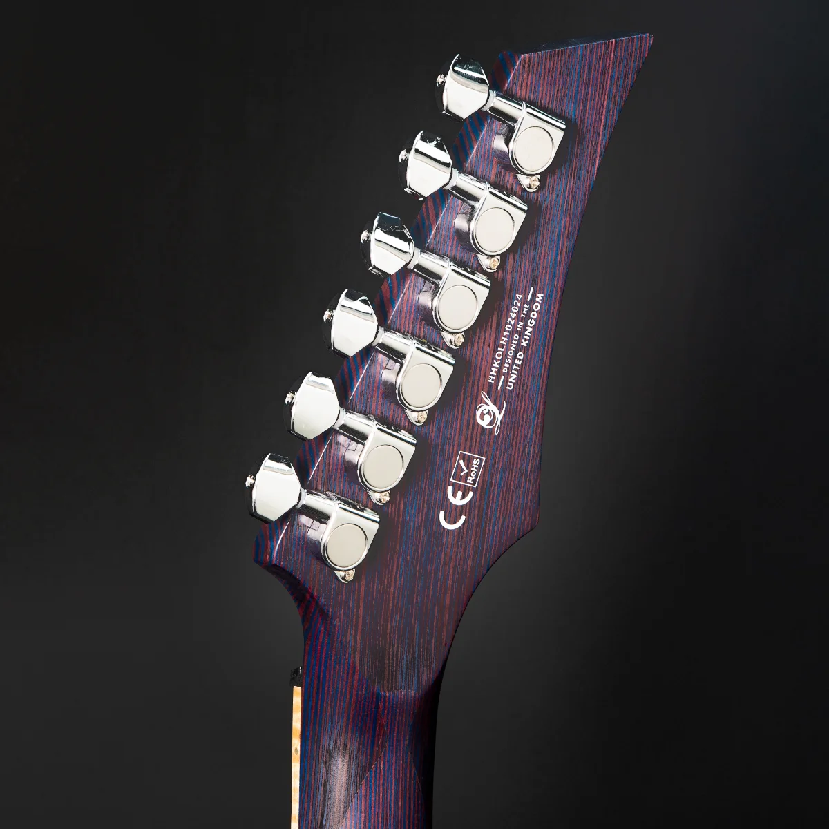 Lindo-Left-Handed-Koya-Electric-Guitar-Headstock-Back