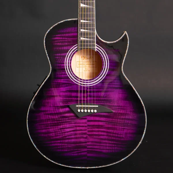 Lindo ORG-SL SlimLine Purple Electro Acoustic Guitar