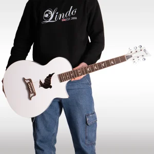 W26 Lindo White Dove V3 Electro Acoustic Guitar – gallery image 2