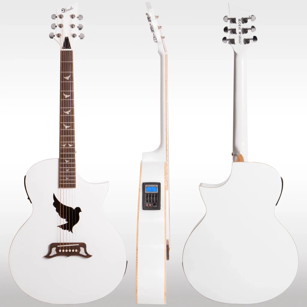 W26 Lindo White Dove V3 Electro Acoustic Guitar