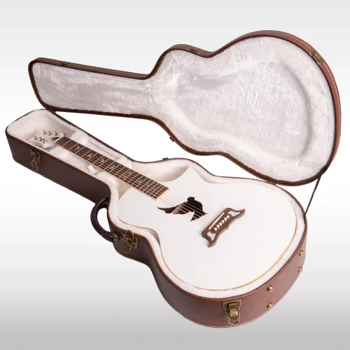 Lindo White Dove V3 Electro Acoustic Guitar and Case