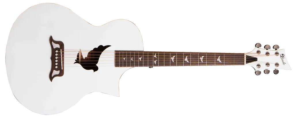Lindo White Dove V3 Electro Acoustic Guitar and Premium Hard Case