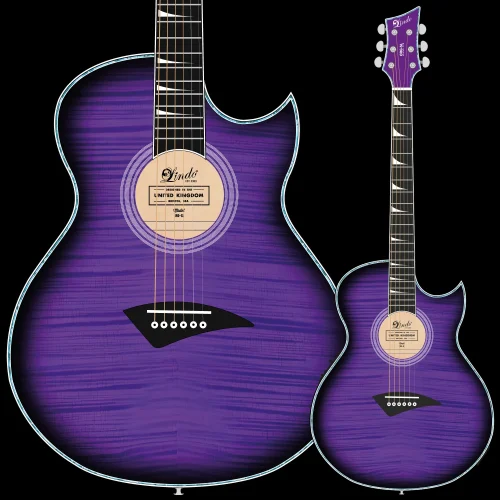 Lindo ORG-SL Slimline Purple Electro Acoustic Guitar