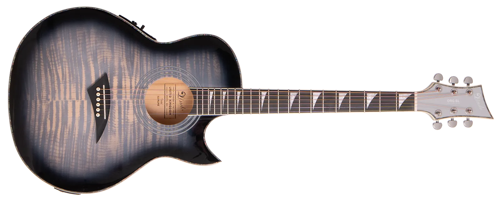 Lindo ORG-SL Grey SlimLine Electro Acoustic Guitar Landscape