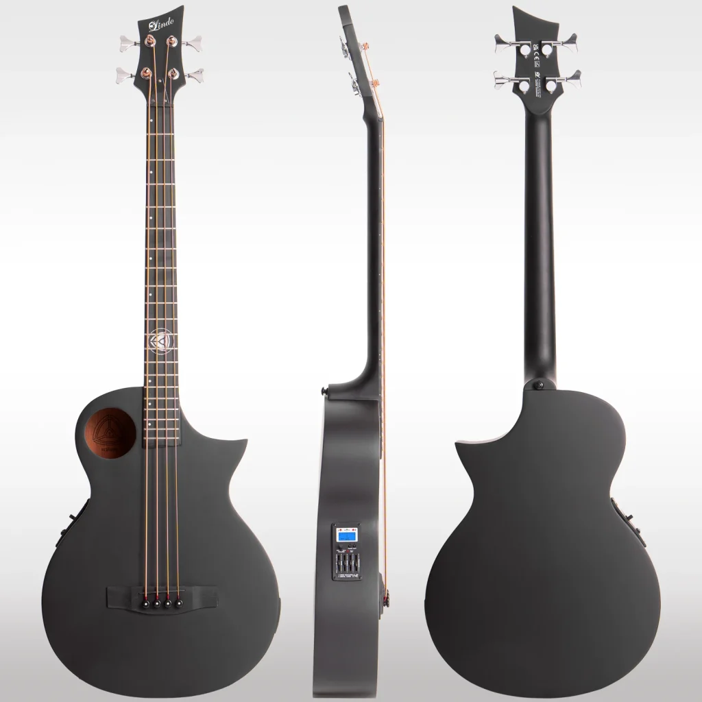 W27 Lindo Neptune V3 Short Scale Electro Acoustic Bass Guitar & Hard Case