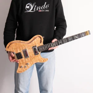 W29 Lindo AfterLife Electric Guitar Eye of Horus Headless Chambered – gallery image 1