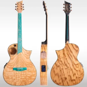 W42 Lindo Earth V2 Slim Body Electro Acoustic Guitar and Premium Hard Case – gallery image 1