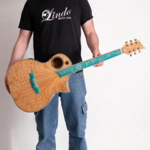 W26 Lindo Earth V2 Slim Body Electro Acoustic Guitar and Premium Hard Case – gallery image 9